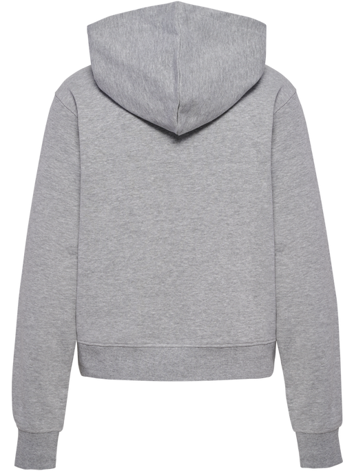hmlELEMENTAL SHORT HOODIE WOMAN, GREY MELANGE hmlELEMENTAL SHORT HOODIE WOMAN, GREY MELANGE, packshot