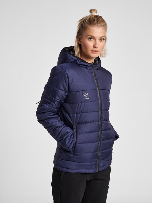 slutpunkt gravid Ruddy hummel NORTH QUILTED HOOD JACKET WOMAN - MARINE | hummel.dk
