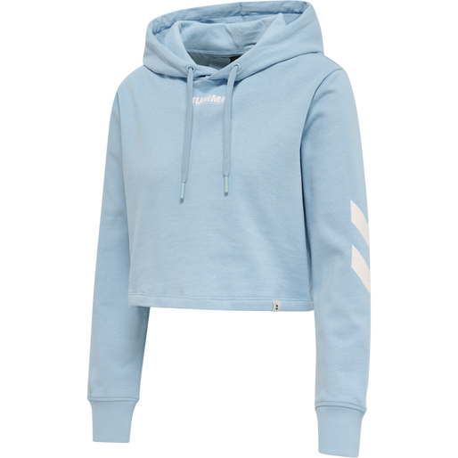 hmlLEGACY WOMAN CROPPED HOODIE, PLACID BLUE, packshot
