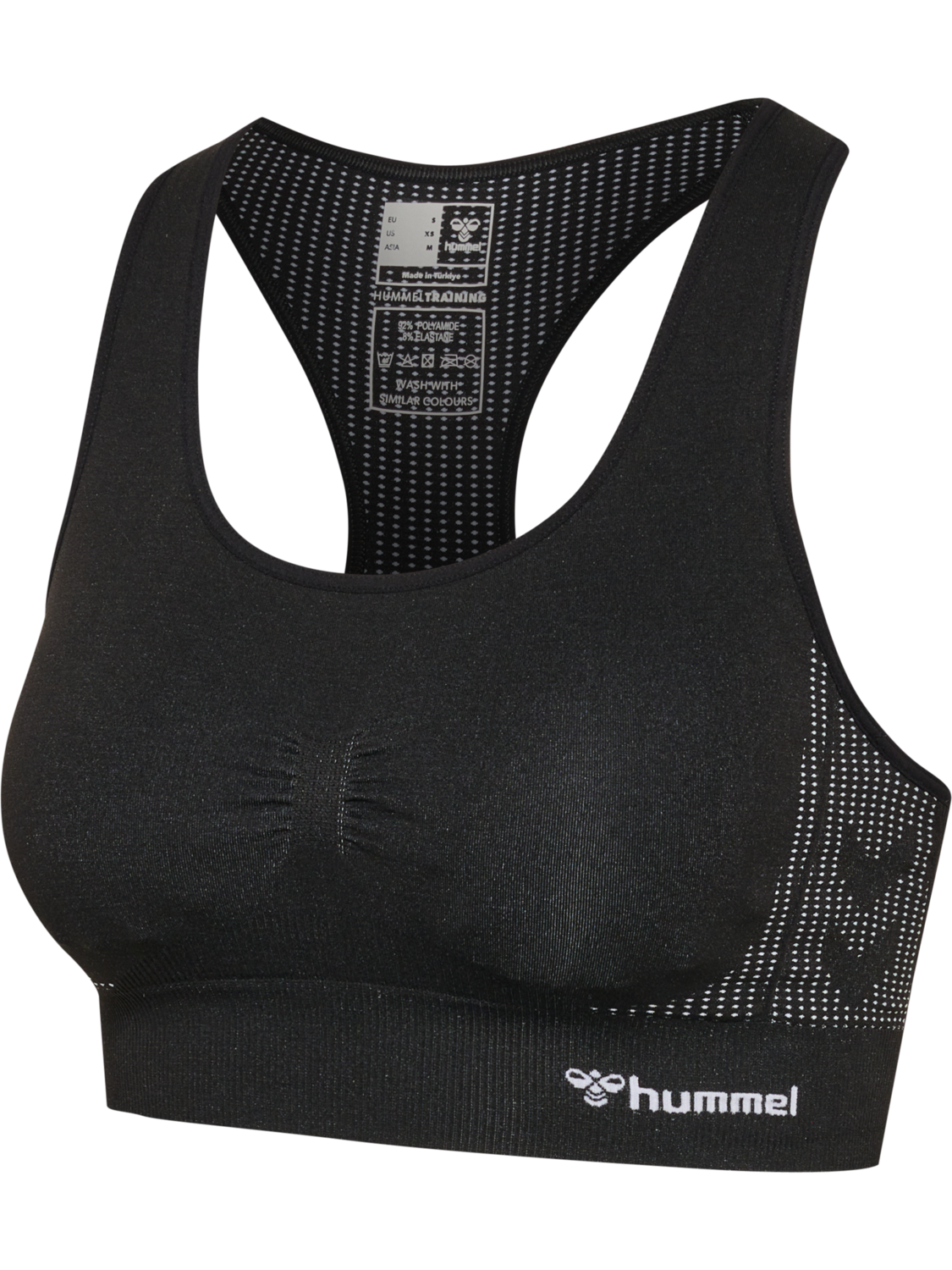 hmlMT SHAPING SEAMLESS PADDED BRA, BLACK, packshot