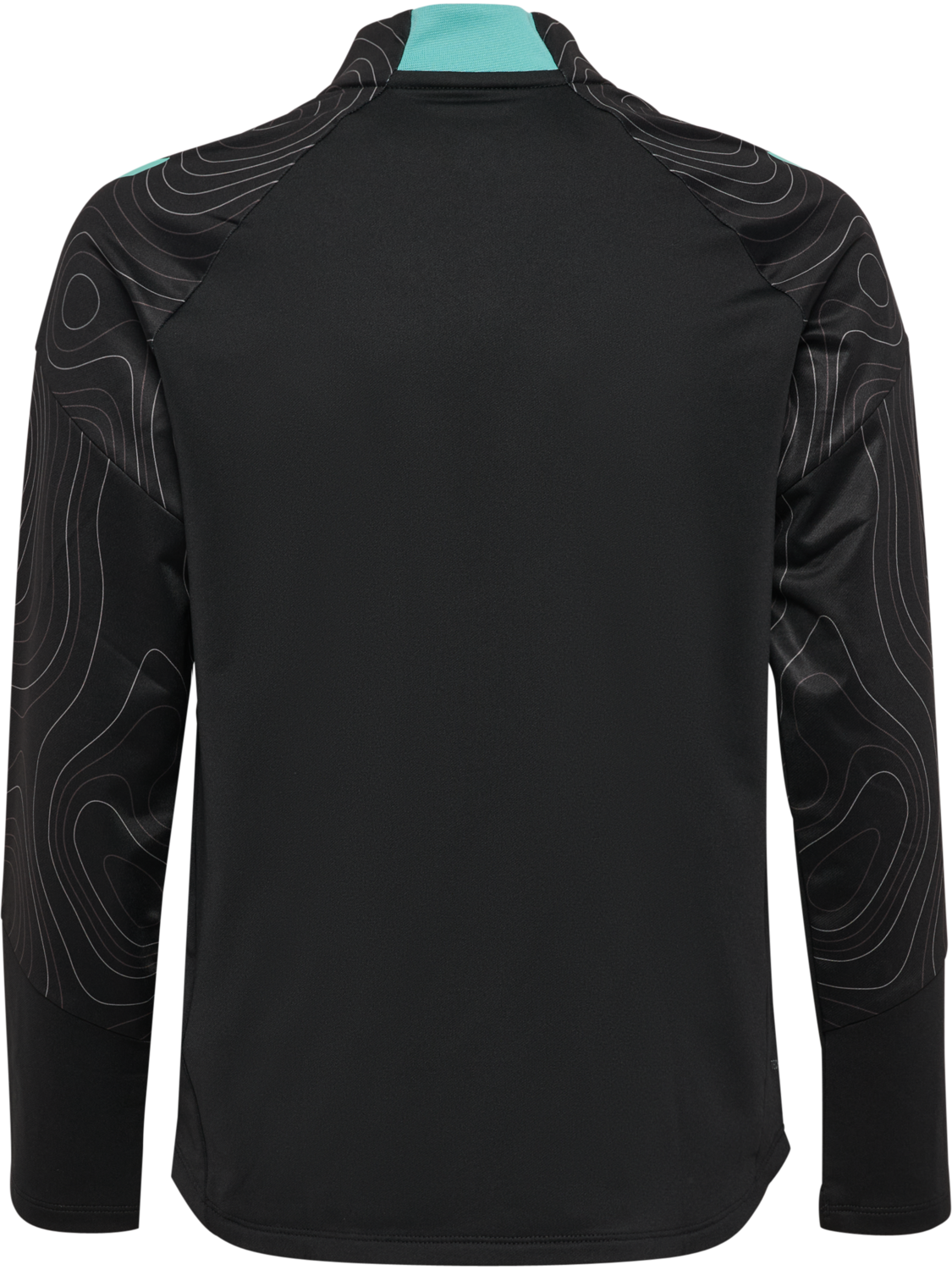 hmlBLAZE 2.0 TRAINING HALF ZIP KIDS, BLACK/POOL BLUE, packshot