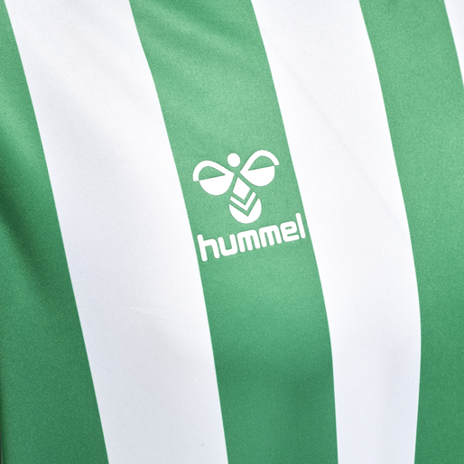 hmlCORE XK STRIPED JERSEY S/S, JELLY BEAN/WHITE, packshot