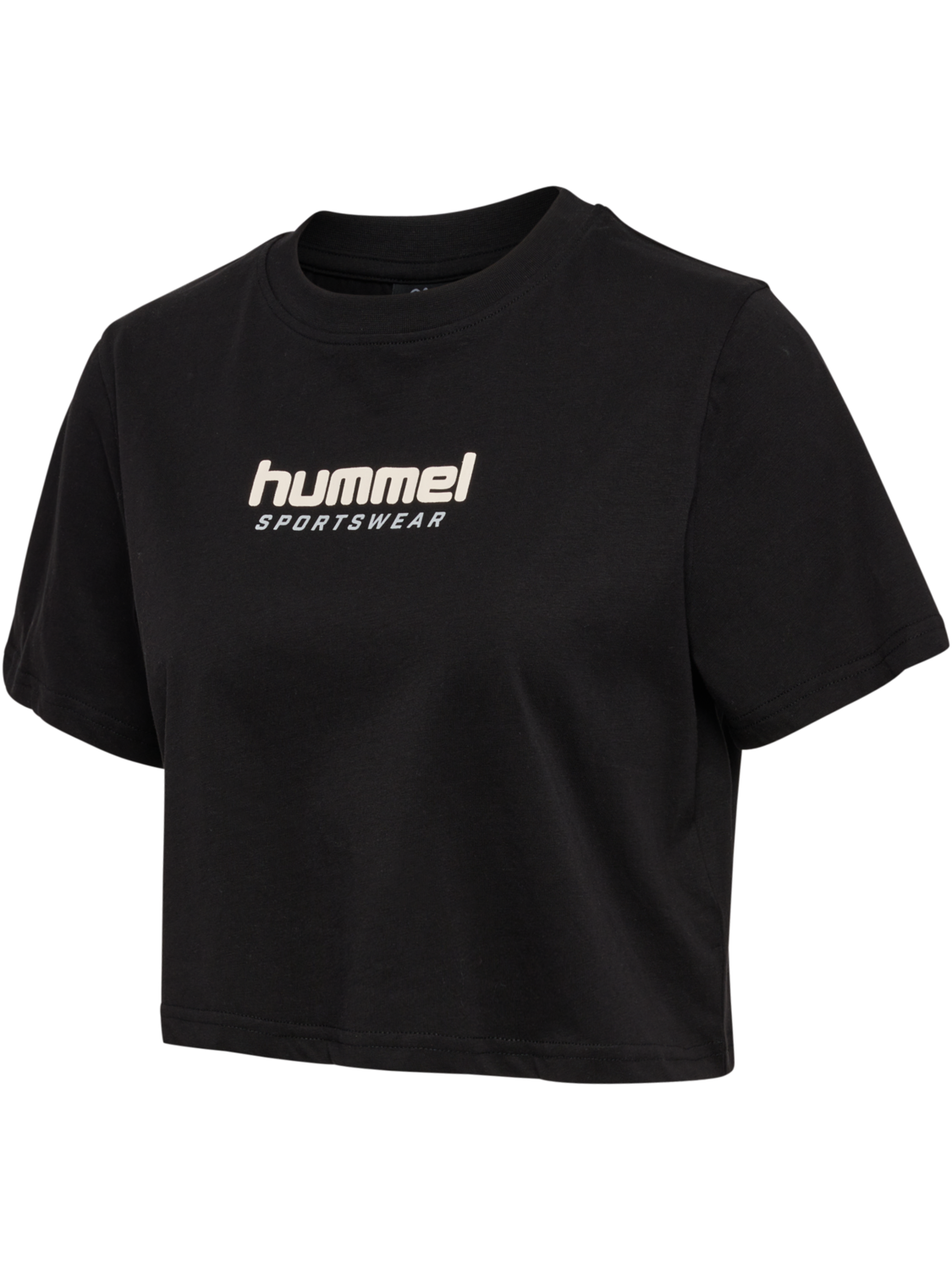 hmlLGC MALU CROPPED T-SHIRT, BLACK, packshot