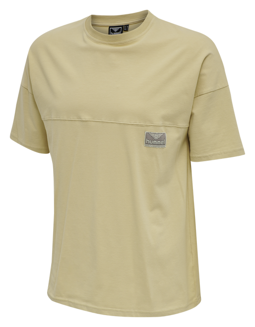 hmlBEACH BREAK T-SHIRT, PALE KHAKI, packshot