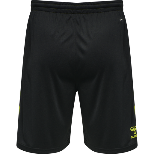 hmlCORE XK POLY SHORTS, BLACK/LIME POPSICLE, packshot