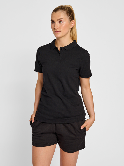 hmlRED CLASSIC POLO WOMAN, BLACK, model