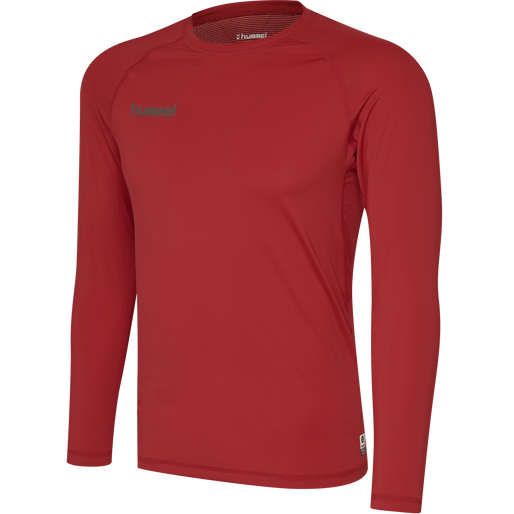 HML FIRST PERFORMANCE KIDS JERS L/S, TRUE RED, packshot
