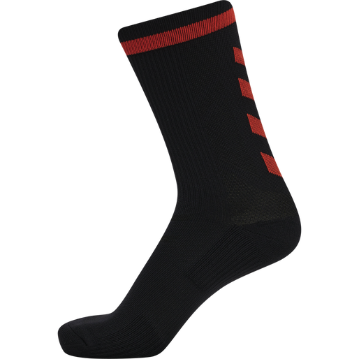 ELITE INDOOR SOCK LOW PA, BLACK/CHERRY TOMATO, packshot
