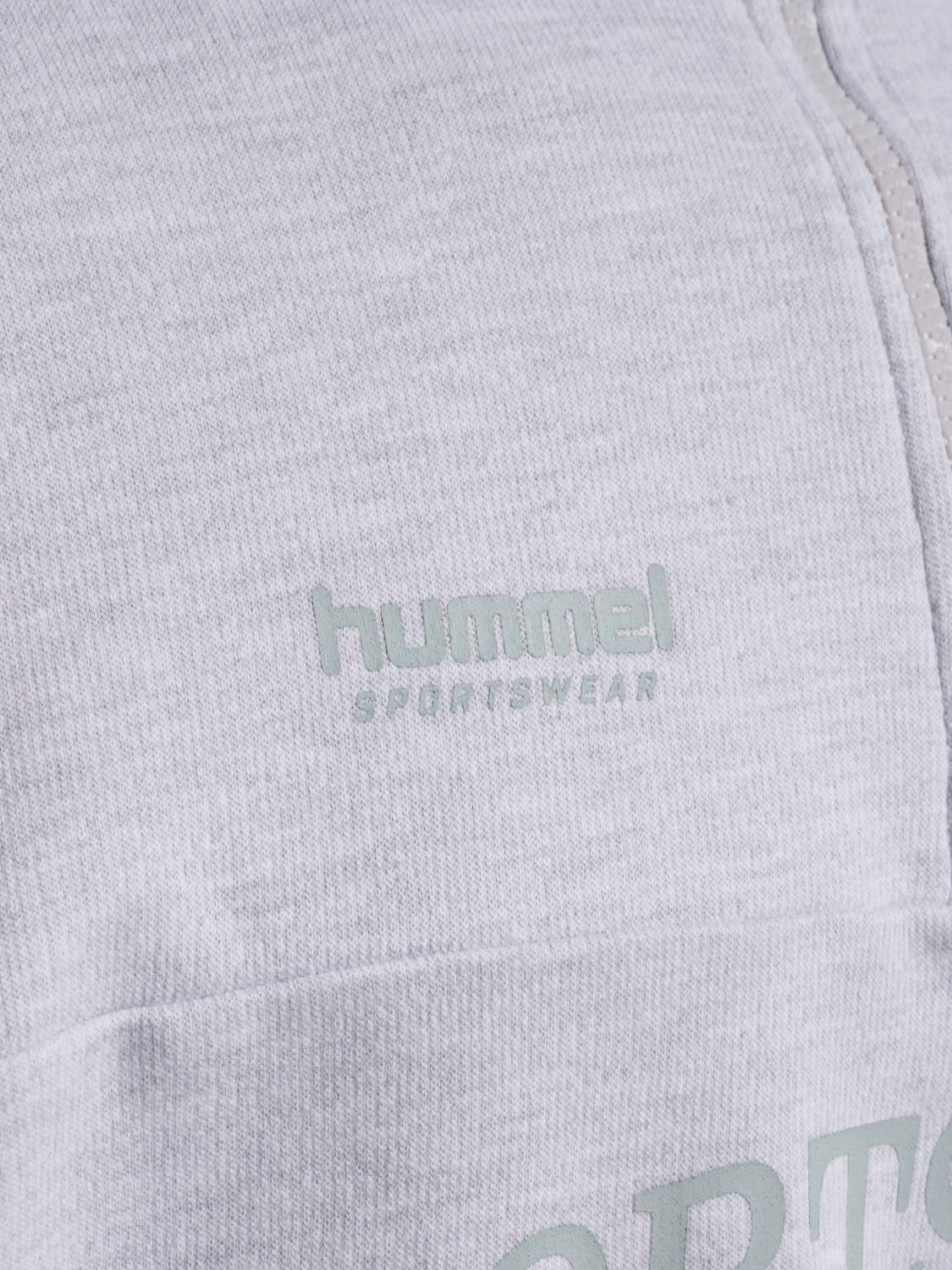 hmlOVERSIZED HALFZIP SW, LIGHT GREY MELANGE, packshot