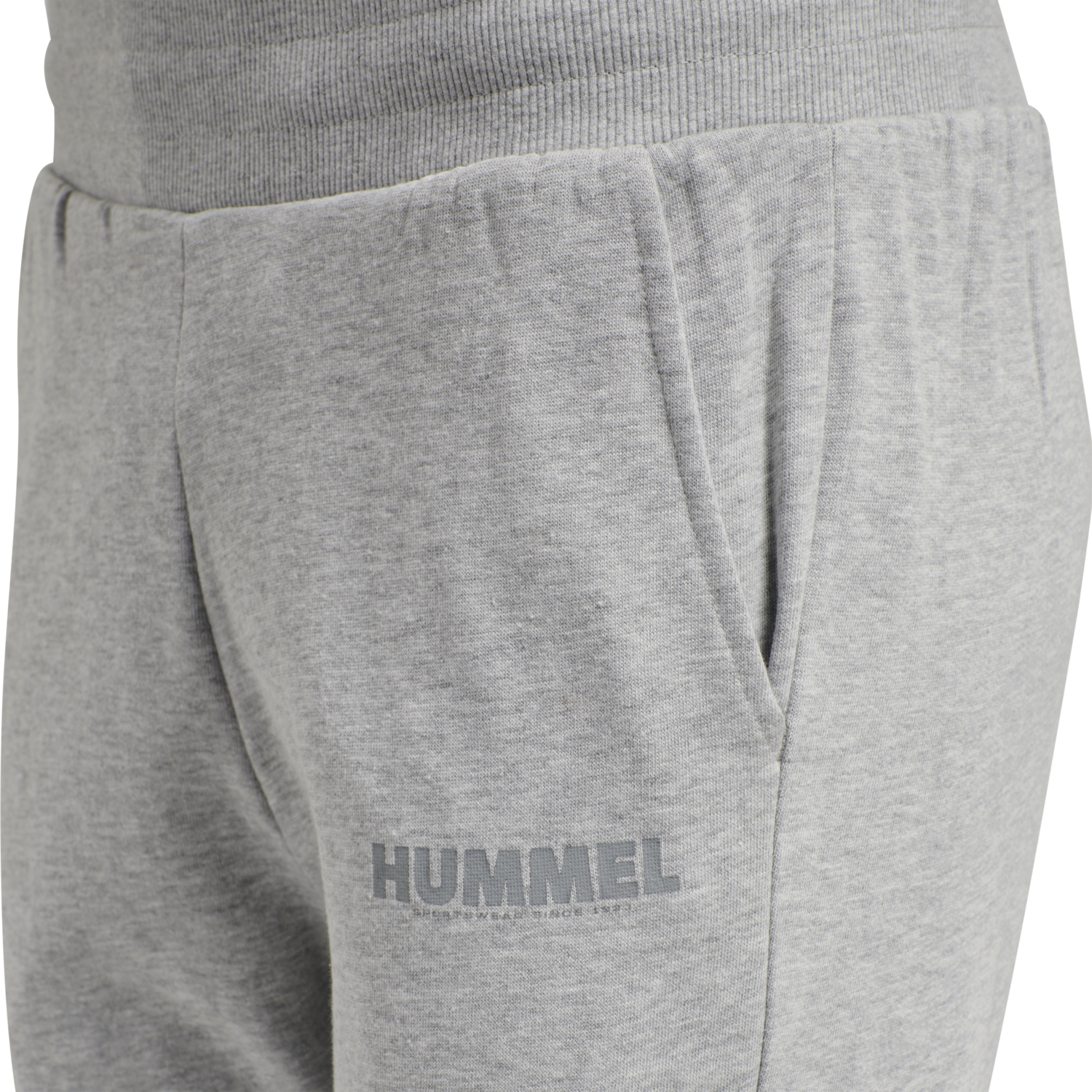 hmlLEGACY WOMAN TAPERED PANTS, GREY MELANGE, packshot