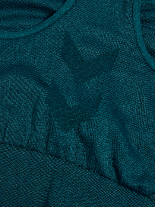 hmlTIF SEAMLESS SPORTS TOP, DARK SEA, packshot
