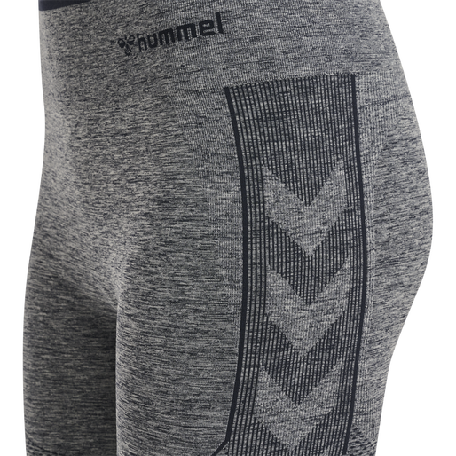 hmlMT UNA SEAMLESS MID WAIST SHORTS, BLUE NIGHTS MELANGE, packshot