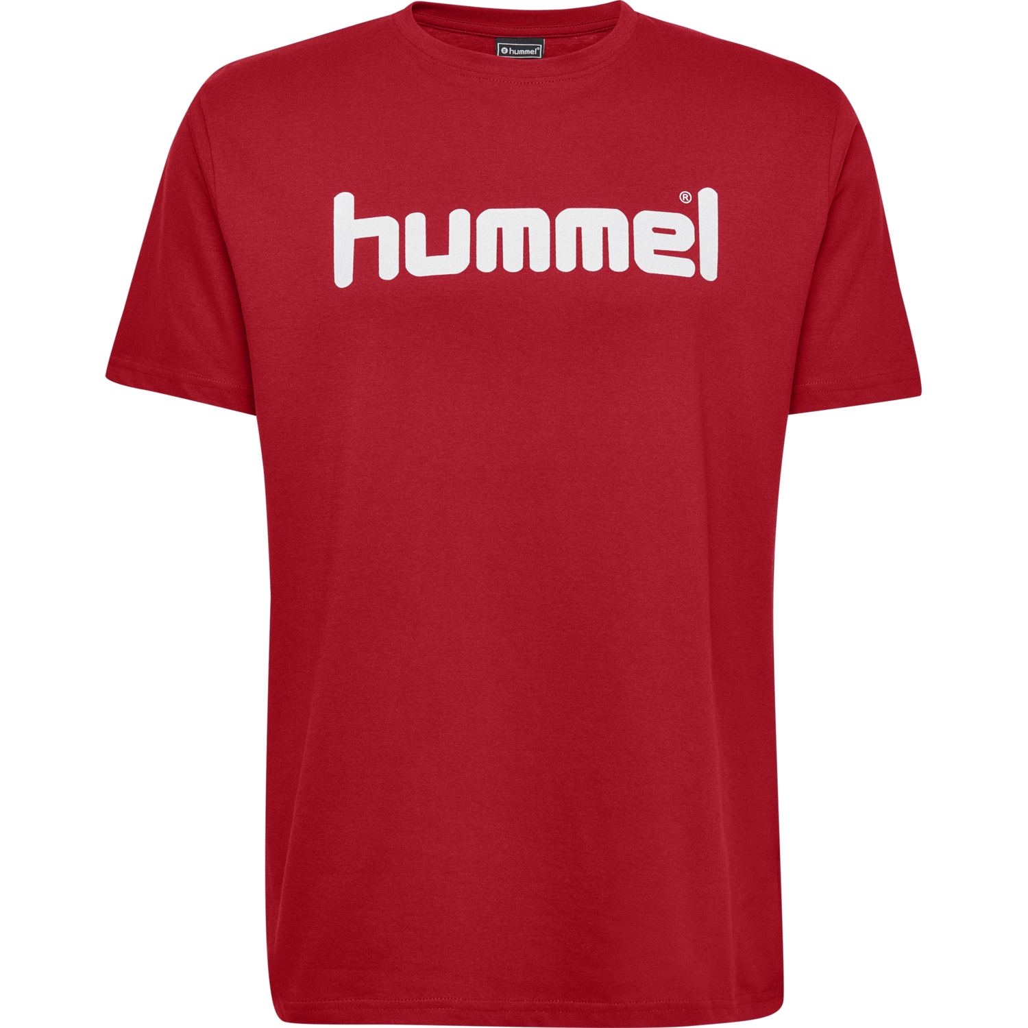 HUMMEL GO COTTON LOGO T-SHIRT S/S, TRUE RED, packshot