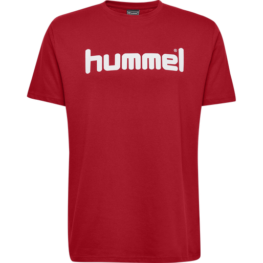 HUMMEL GO COTTON LOGO T-SHIRT S/S, TRUE RED, packshot