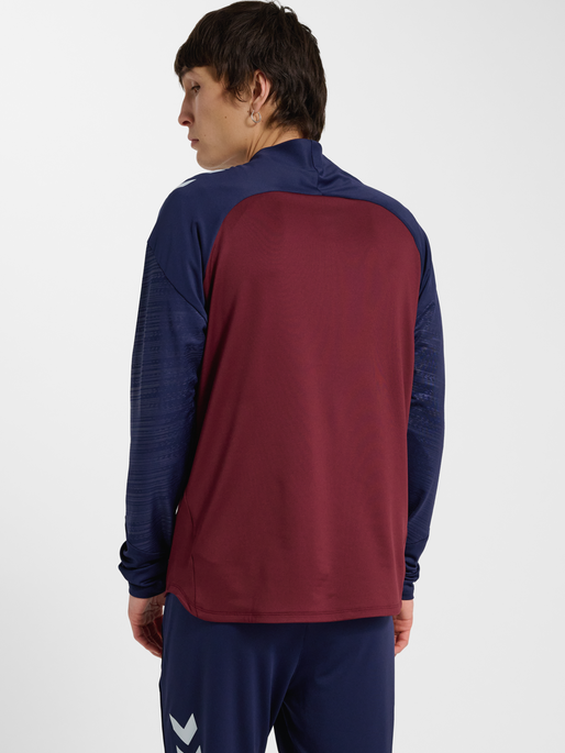 DBU 26 PRO TR HALF ZIP SWEAT, WINDSOR WINE/PEACOAT, model