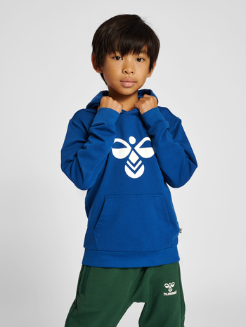 hmlCUATRO HOODIE, NAVY PEONY, model