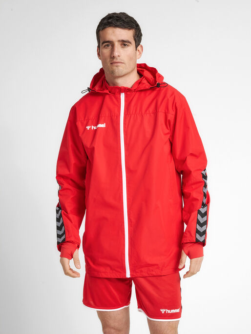 hmlAUTHENTIC ALL-WEATHER JACKET, TRUE RED, model