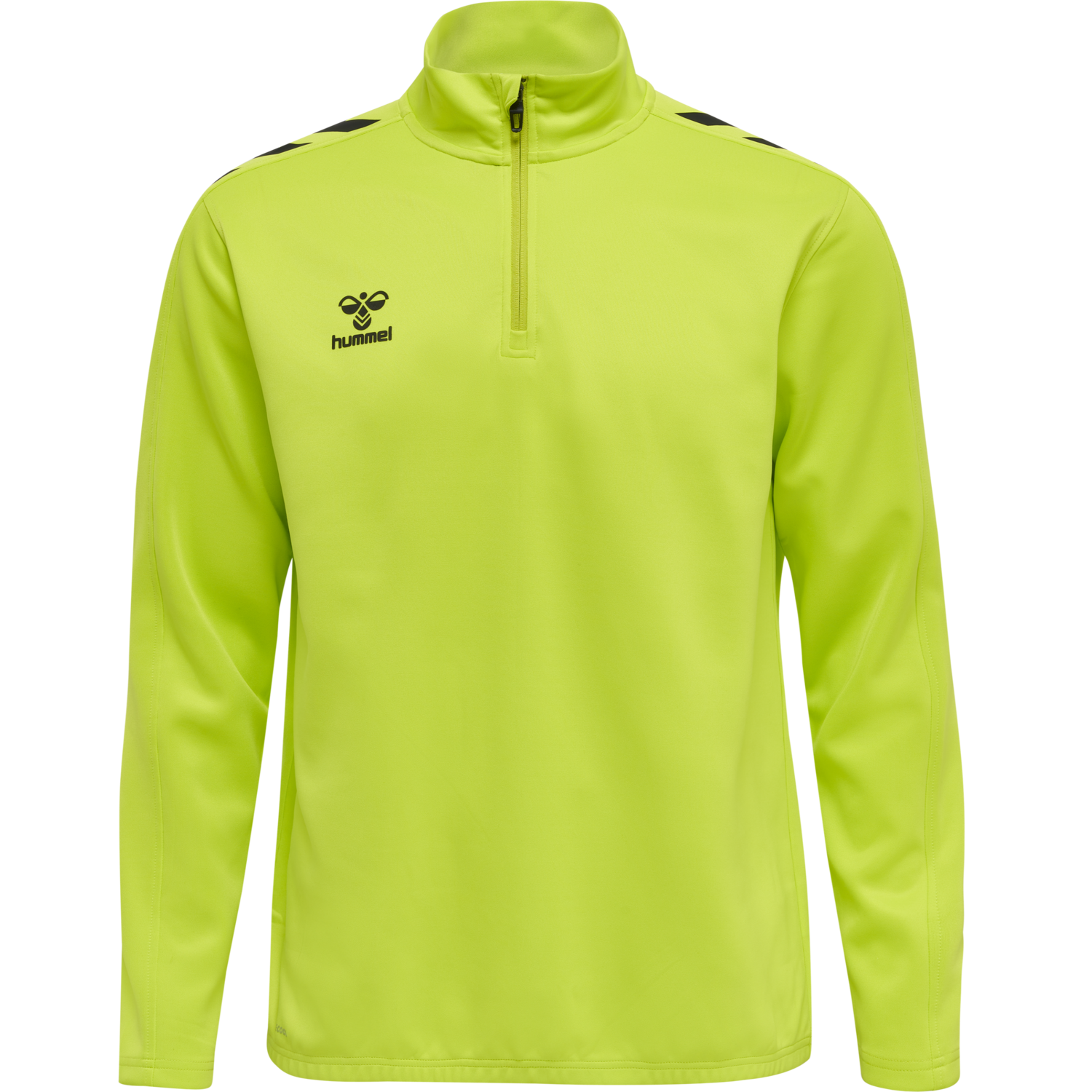 hmlCORE XK HALF ZIP POLY SWEAT, LIME POPSICLE, packshot