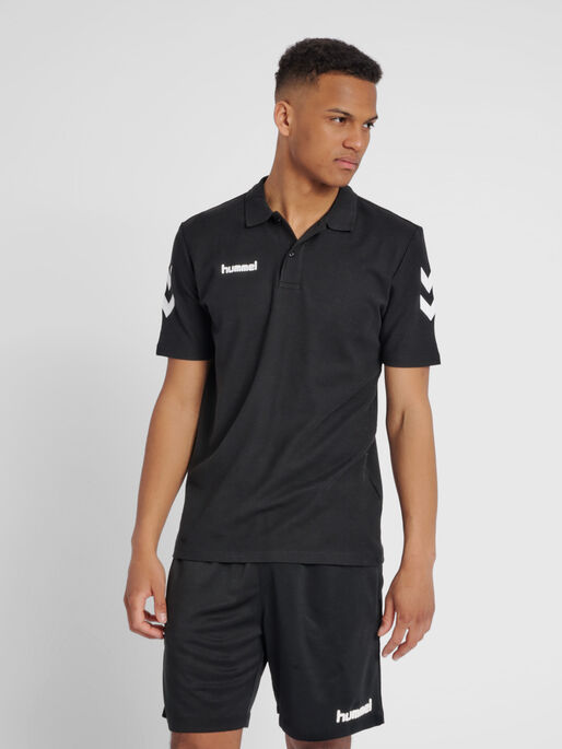 HUMMEL GO COTTON POLO, BLACK, model