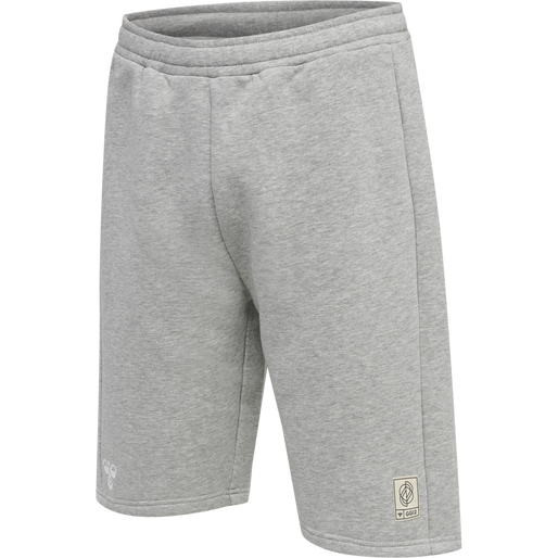 hmlGG12 SWEAT SHORTS, GREY MELANGE, packshot
