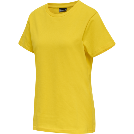 hmlRED BASIC T-SHIRT S/S WOMAN, EMPIRE YELLOW, packshot