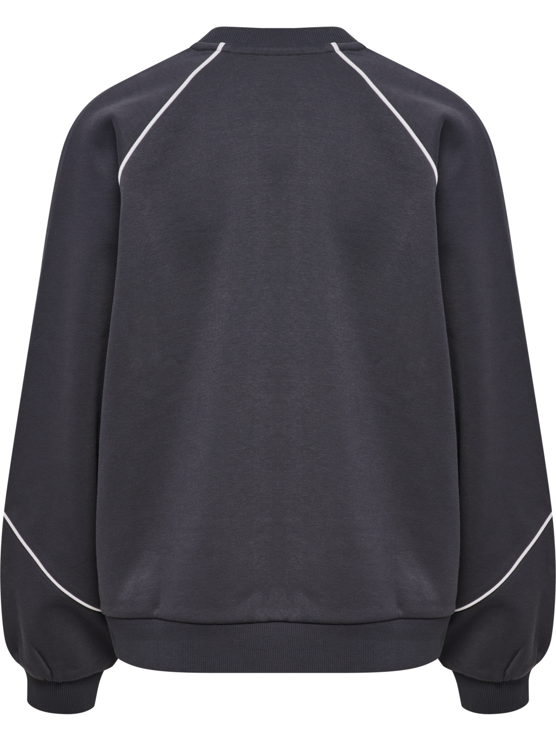 hmlKEEPER W BOXY PIPING CREWNECK, EBONY, packshot