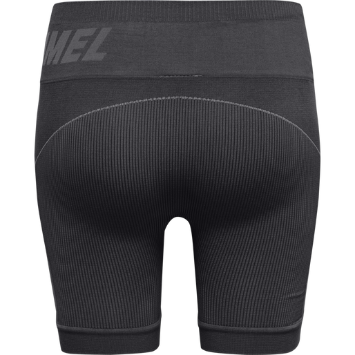 hmlTE CHRISTEL 2-PACK SEAML SHORTS, BLACK/CHATEAU GREY, packshot