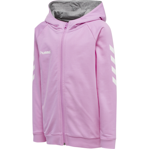 HMLGO KIDS COTTON ZIP HOODIE, ORCHID, packshot