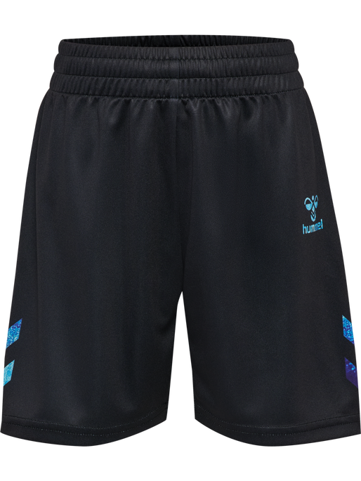 hmlSHIMMER SHORTS, BLACK/DAZZLING BLUE hmlSHIMMER SHORTS, BLACK/DAZZLING BLUE, packshot