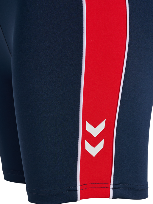 hmlPULSE PIPING MW SHORT TIGHTS, DRESS BLUES/MARS RED hmlPULSE PIPING MW SHORT TIGHTS, DRESS BLUES/MARS RED, packshot