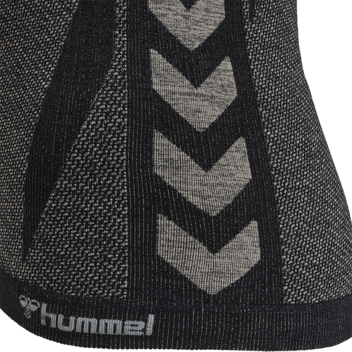 hmlCLEA SEAMLESS TOP, CHATEAU GRAY/BLACK MELANGE, packshot