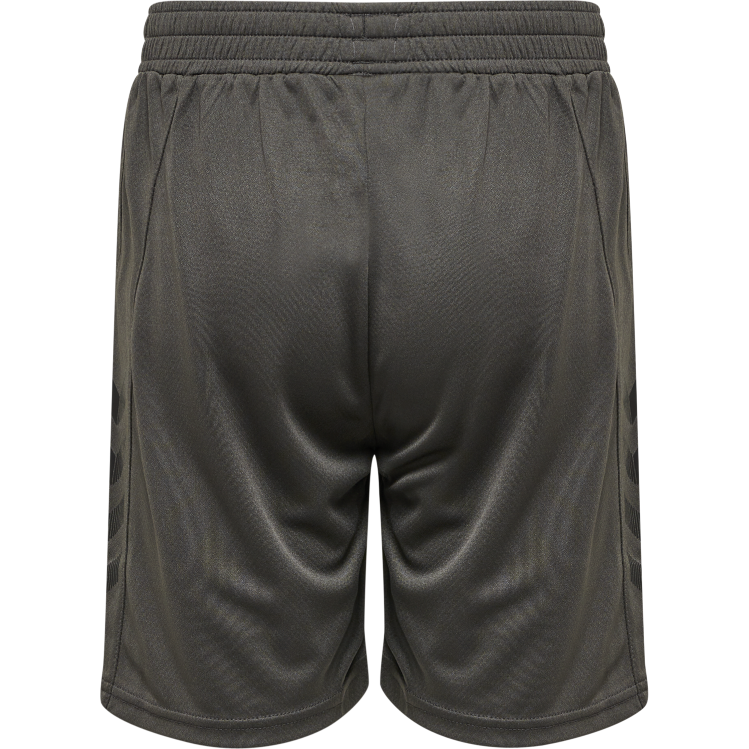 hmlONGRID POLY SHORTS KIDS, FORGED IRON/JET BLACK, packshot