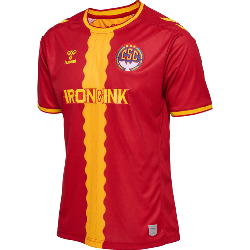 CSC 22/23 HOME JERSEY S/S, TRUE RED/SPORTS YELLOW W/SPONS CSC 22/23 HOME JERSEY S/S, TRUE RED/SPORTS YELLOW W/SPONS, packshot