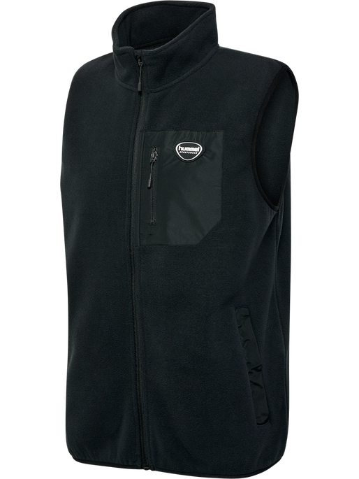 hmlLGC SUM FLEECE WAISTCOAT, BLACK, packshot