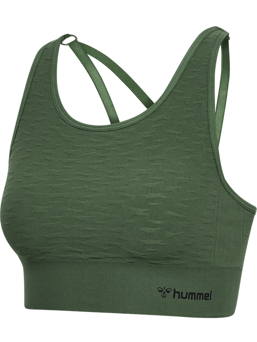 hmlMT FOCUS SEAMLESS SPORTS TOP, CLIMBING IVY, packshot