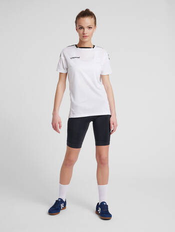 hmlAUTHENTIC POLY JERSEY WOMAN S/S, WHITE, model