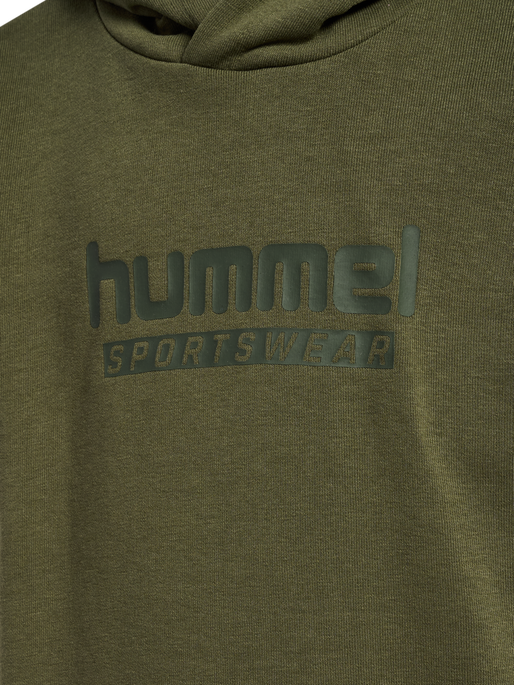 hmlJR BASE HOODIE, WINTER MOSS, packshot