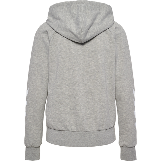 hmlNONI 2.0 ZIP HOODIE, GREY MELANGE, packshot