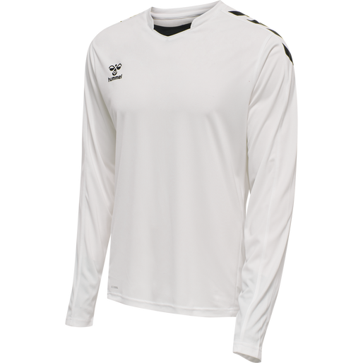 hmlCORE XK POLY JERSEY L/S, WHITE, packshot