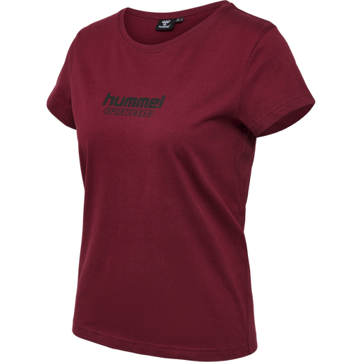 hmlBOOSTER WOMAN T-SHIRT, CABERNET, packshot