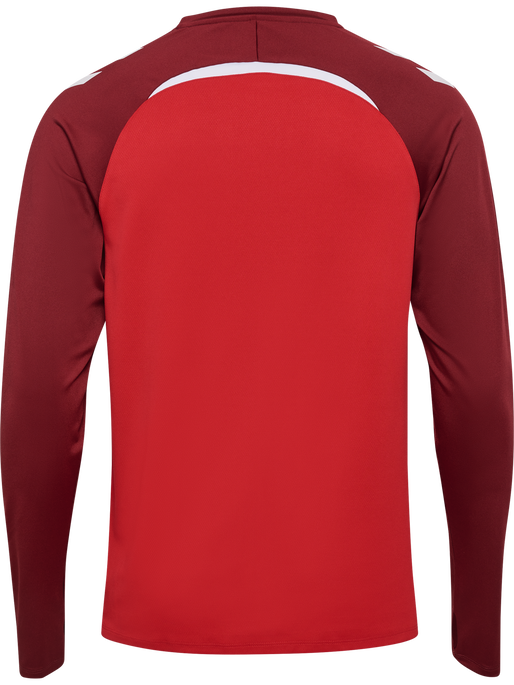 hmlLEAD 2.0 CREW SWEAT, TRUE RED/MAROON, packshot