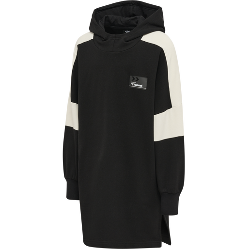 hmlMARLEE HOODIE DRESS, BLACK hmlMARLEE HOODIE DRESS, BLACK, packshot