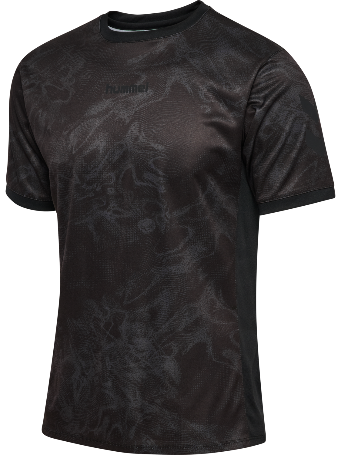 hmlBLAZE CLUB 26 GRAPHIC TEE, BLACK/ASPHALT, packshot