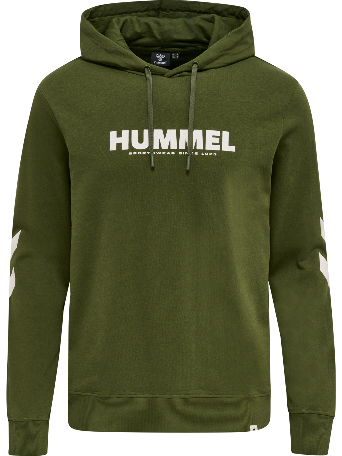 hmlLEGACY LOGO HOODIE, RIFLE GREEN, packshot