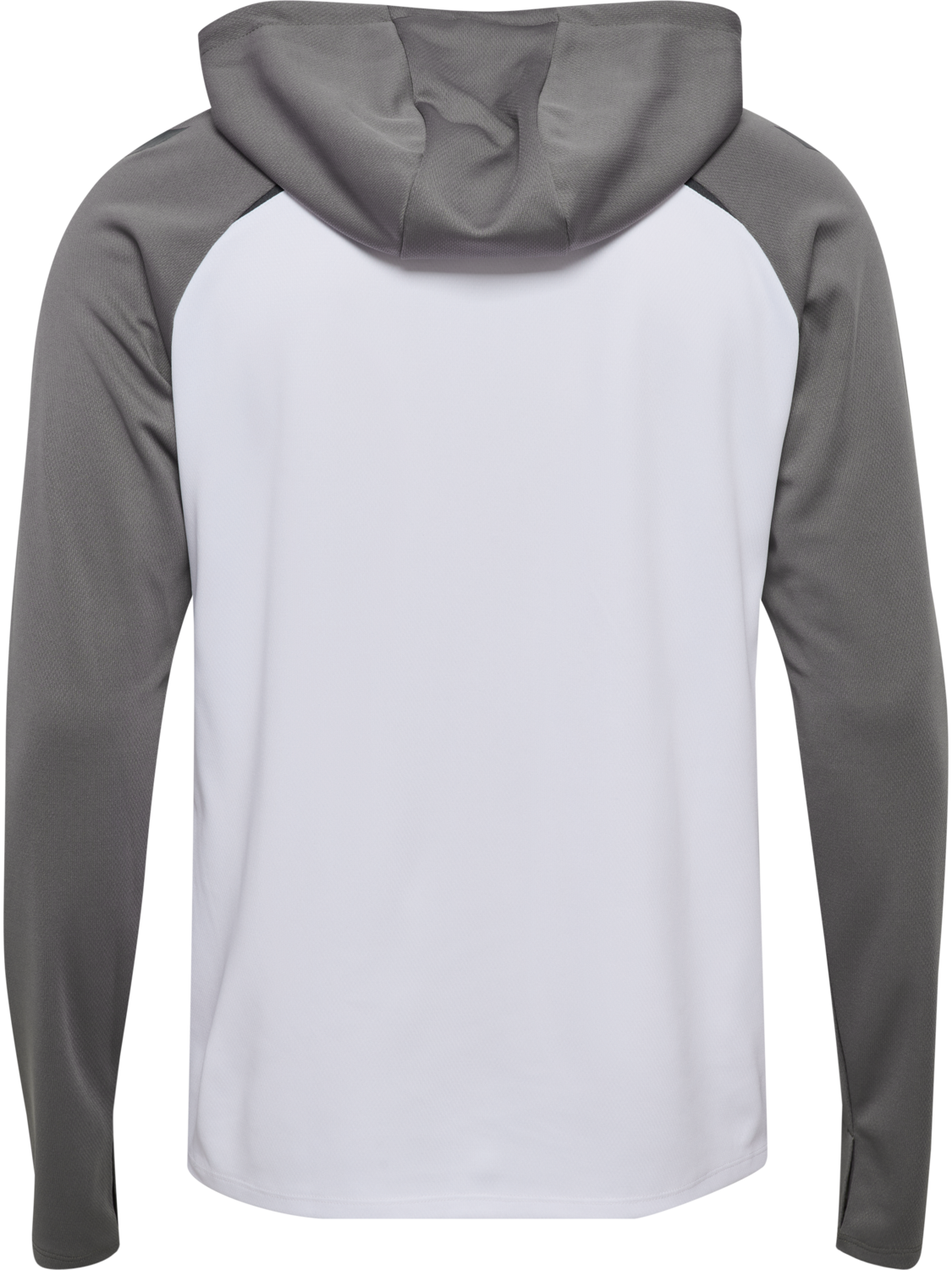 hmlLEAD 2.0 ZIP HOODIE, WHITE/STEEL GRAY, packshot
