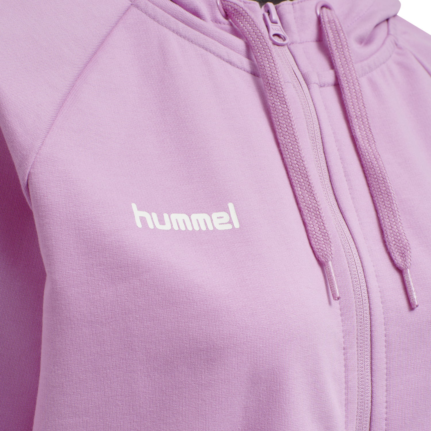 HUMMEL GO COTTON ZIP HOODIE WOMAN, ORCHID, packshot