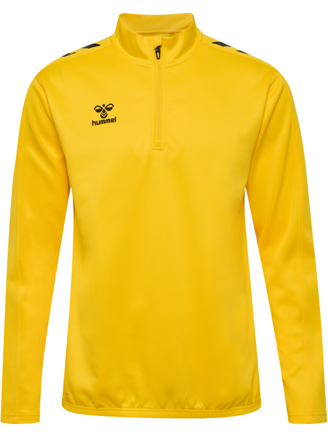 hmlCORE XK HALF ZIP POLY SWEAT, SPORTS YELLOW, packshot