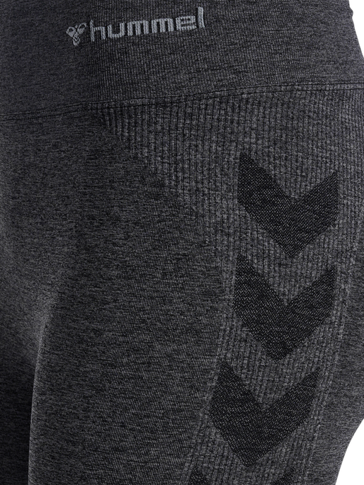 hmlCI SEAMLESS MW SCRUNCH TIGHT, BLACK MELANGE hmlCI SEAMLESS MW SCRUNCH TIGHT, BLACK MELANGE, packshot