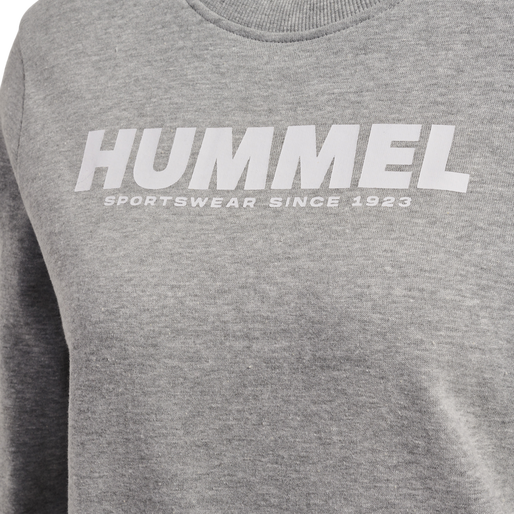 hmlLEGACY WOMAN SWEATSHIRT, GREY MELANGE, packshot