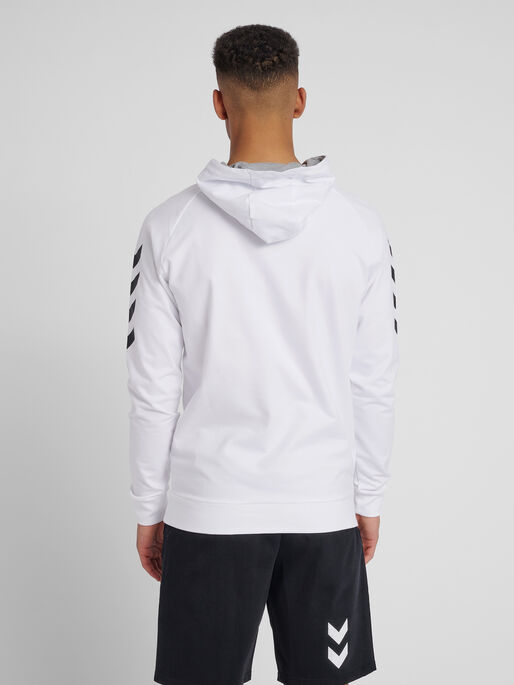 HUMMEL GO COTTON HOODIE, WHITE, model